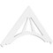 Ekena Millwork Pitch Stanford Architectural Grade PVC Gable Pediment, 48"W x 24"H x 1"P (12/12) GPP048X024X100STA - alternate 1